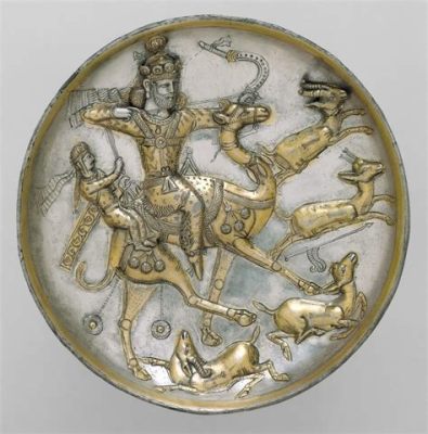 Hunting Scene with Riders and Animals Captures the Essence of Sasanian Equestrianism through Intricate Detailing and Dynamic Composition!